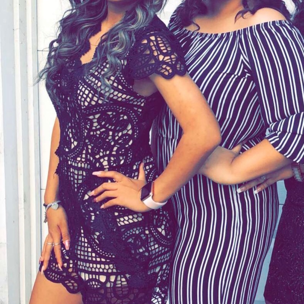 Black lace romper